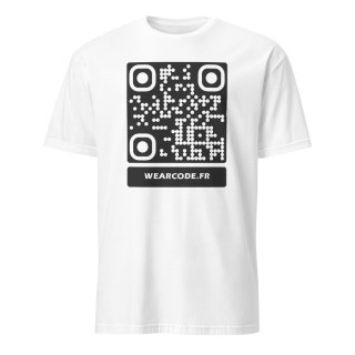 T-shirt Blanc QR code wearcode