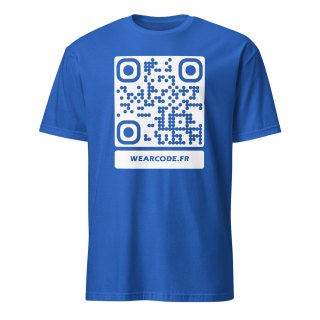 T-shirt Bleu QR code wearcode