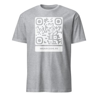 T-shirt Gris QR code wearcode