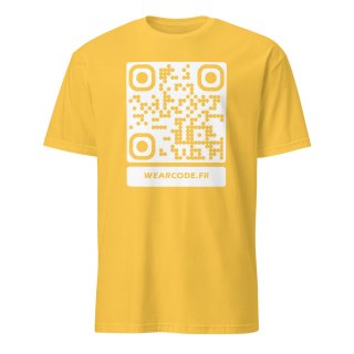 T-shirt Jaune QR code wearcode