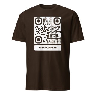 T-shirt Marron QR code wearcode