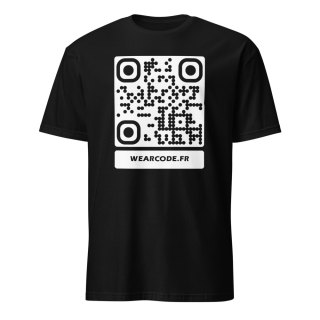 T-shirt Noir QR code wearcode