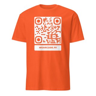T-shirt Orange QR code wearcode