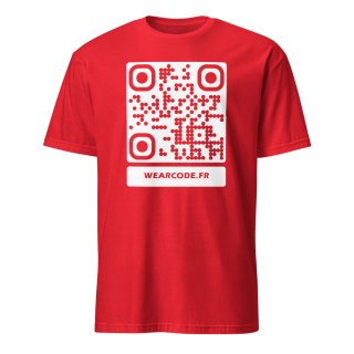 T-shirt Rouge QR code wearcode