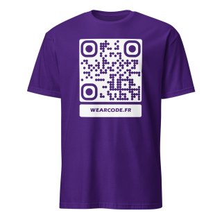 T-shirt Violet QR code wearcode